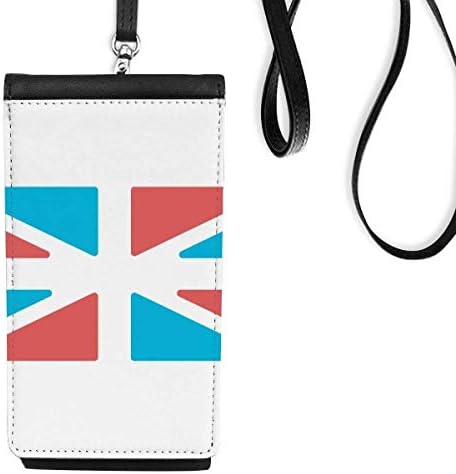 Birleşik Krallık Bayrağı Retro Tarzı Telefon Cüzdan Çanta Asılı Cep Kılıfı Siyah Cep