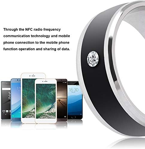 Akıllı Yüzük, Dahili Ultra Hassas NFC Çip, Metal Malzeme Kullanımı kolay NFC Akıllı Yüzük, Cep Telefonu için(size11)