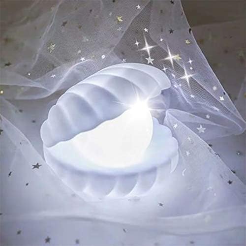 Kabuk Inci gece lambası başucu gece lambası yatak odası ışık kapaklı sis gece ışıkları flama Mermaid peri kabuk gece lambası