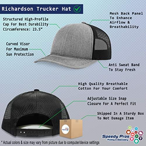 Özel Richardson kamyon şoförü şapkası Boğa Fısıldayan Nakış Polyester Beyzbol Şapkası