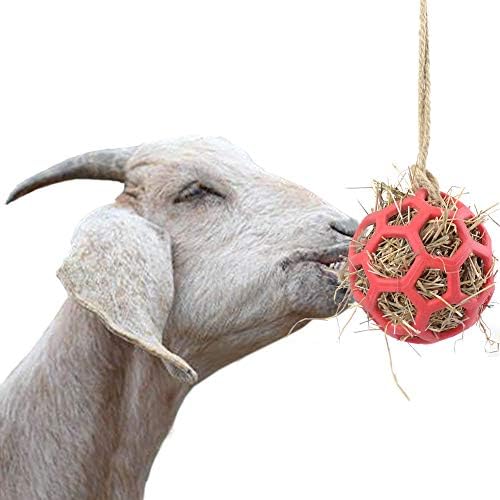 YUYUSO Keçi Besleyici Topu Oyuncak Tedavi Saman Besleyici Topu Asılı Besleme Oyuncak Keçi Koyun headbutting Kalem Dinlenme