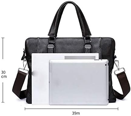 ZYSXJMY Deri Evrak Çantası Messenger İş Çantaları laptop çantası Erkekler için Deri Evrak Çantası Omuz Dizüstü İş Vintage İnce