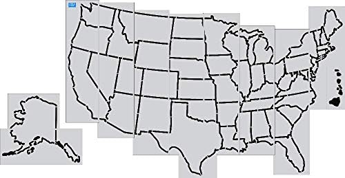 19' x 30 ' ABD Haritası Oyun Alanı Şablonu