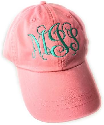 Mary'nin Monogramları Monogramlanmış / Kişiselleştirilmiş Kadının Mercan Beyzbol Şapkası