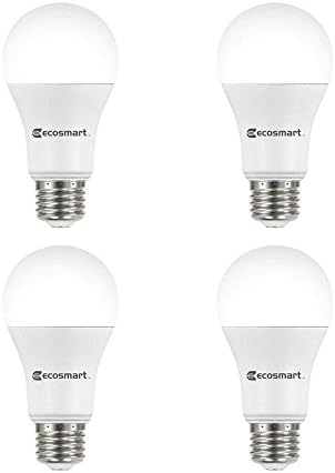 EcoSmart 100 Watt Eşdeğer A19 Kısılabilir Energy Star LED Ampul, Yumuşak Beyaz (4'lü Paket)