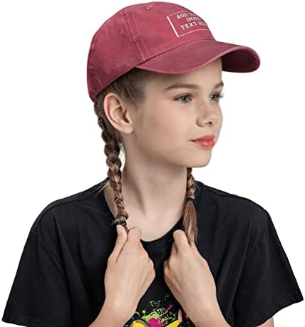 Benzersiz Hediyeler için Özel Çocuk Şapkası Yıkanmış Beyzbol Şapkası,Kişiselleştirilmiş Unisex Çocuk Sokak Şapkası