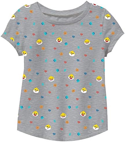 Nickelodeon bebek-kız Bebek Köpekbalığı 2 parça T-shirt Paket Seti-Toddler Kız Boyutu 2 t-5 t-Anne Köpekbalığı, Baba Köpekbalığı