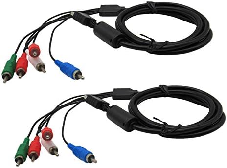 USonline911 PS3 ve PS2 Playstation için 2 adet Yüksek Çözünürlüklü HDTV Bileşen RCA AV Ses Video Kablosu
