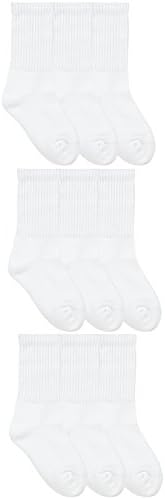 Jefferies Çorap Erkek Kız okul üniforması Dikişsiz Yarım Yastık Ekip spor çoraplar 9 Çift Paketi