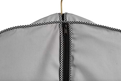 Tuva A. Ş. Nefes Alabilen Pamuklu Ekstra Uzun Kürk Ceket / Elbise / Bornoz Çantası, Balıksırtı Süslemeli Gri, 4 İnç Köşebentli