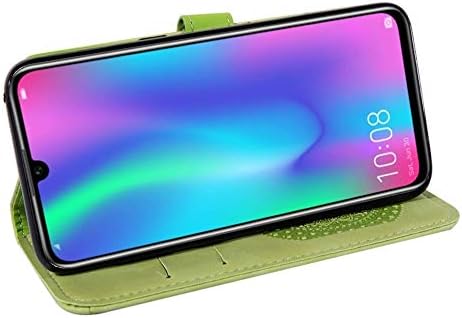 Chenyouwen Cep Telefonu kılıfı ıçin Büyük Huawei Y6 2019 Preslenmiş Baskı Desen Yatay Çevir PU Deri Kılıf Tutucu ve Kart Yuvaları