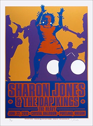 Sharon Jones & Dap Kings Poster Orijinal İmzalı Serigrafi Gary Houston tarafından