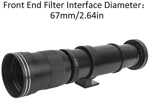 Tgoon Dijital Kamera Aksesuar Kitleri, MC Kaplama Filmi 2X Büyütme Lens Telefoto Lens ile Ön Lens Kapağı için Kapalı için EF‑S