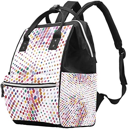 Geometrik küçük Puantiyeli desen bebek bezi çantası omuz sırt çantası değişen çanta