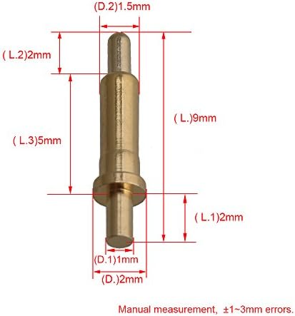 Yibuy 100 Adet Altın Kaplama Yaylı Prob Yüksük Pogo Pin 2mm Pin