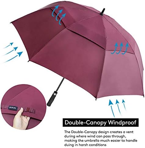 ZOMAKE golf şemsiyesi 54/62/68 İnç, büyük Rüzgar Geçirmez Şemsiye Otomatik Açık Boy yağmur şemsiyesi Çift Gölgelik ile Erkekler