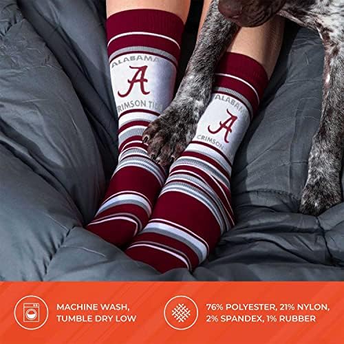 FBF Yetişkin Devlet ve Üniversite Çorapları, Okul Logolu Erkekler ve Kadınlar için Kolej Giyim Mürettebat Çorapları