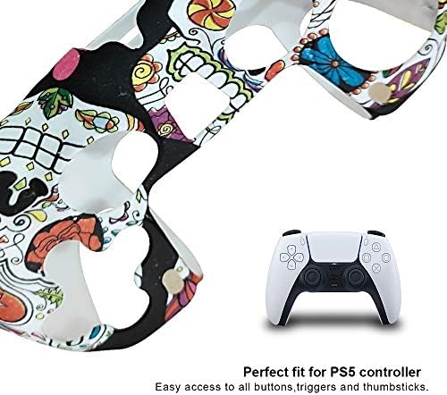GEEMEE Kaymaz Silikon Kapak Koruyucu Kılıf için PS5 Denetleyici Gamepad, koruma Kılıf Yumuşak Jel Kauçuk Cilt Kapak için Playstation