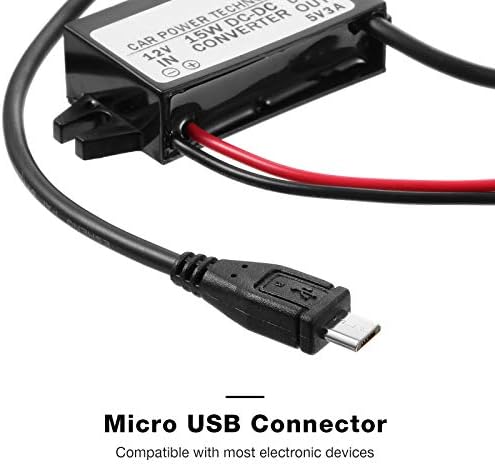 DC-DC Buck Dönüştürücü Modülü 12 V için 5 V mikro USB Güç Adaptörü ile Uyumlu Halka Alarm Tuş Takımı (1)