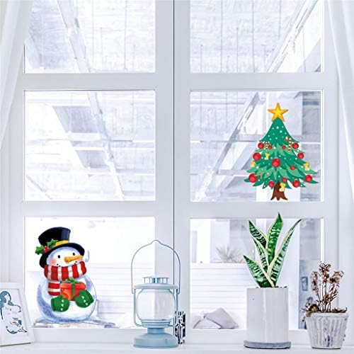 CHEERM Buzdolabı Noel Dekorasyon süslü çıkartmalar, çıkarılabilir DIY Vinil Dekor Duvar Kağıdı duvar resmi Sticker Yatak Odası