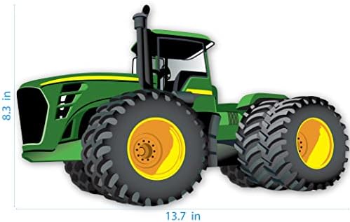 StikArt Yeniden Konumlandırılabilir Yeşil Çiftlik Traktörü Duvar Çıkartması (8,3 inç H x 13,7 inç W)