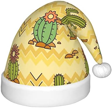 Meksika sevimli kaktüsler desen çocuklar Noel şapka Noel şapka Tatil Unisex kadife peluş Santa şapka parti malzemeleri İçin