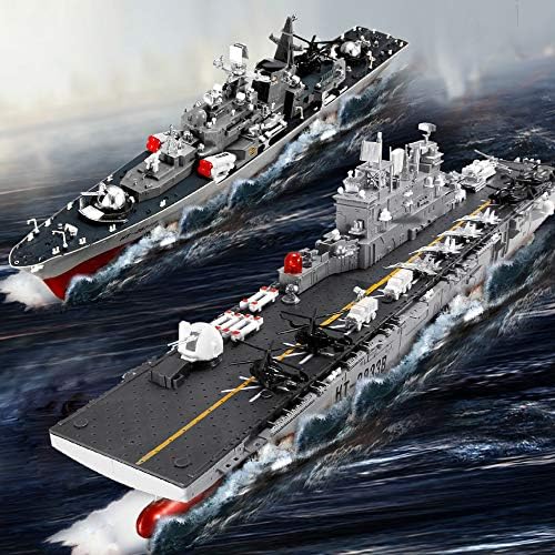 Weaston Askeri Modeli 2.4 G Elektrikli Uzaktan Kumanda Tekne 4-Kanal Rc Gemi Büyük Güdümlü Füze Destroyer Ordu Savaş Gemisi Uçak