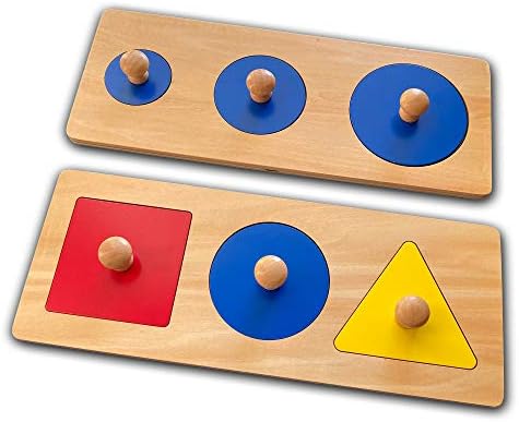 Montessori çok şekil ahşap Puzzle oyuncak bebek yürümeye başlayan ilk Jumbo ahşap Peg eğitim temel Geometri