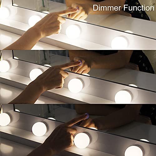 Işıklı Chende Büyük Makyaj Aynası, 3 Renkli Aydınlatma Modu ve Dimmer ile Hollywood LED Makyaj Aynası, Makyaj Masası için 31,5
