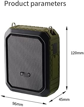 WDBBY 18W Taşınabilir Kablosuz Bluetooth Uyumlu Hoparlör Öğretmen Desteği için UHF Mikrofonlu Su Geçirmez Ses Yükseltici (Renk: