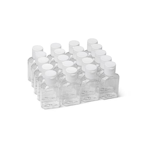 MHO Konteynerler / Şeffaf, Doldurulabilir Flip-Top Şişeler / BPA / Paraben İçermez, 1 floz (30 mL) — 20'li Set