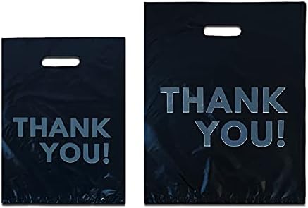 Weilife. 9x 12 Teşekkür Ederim Die Cut Kolu Alışveriş Çantaları, Perakende için Plastik Mal Çantaları, Hediyeler,İş (50 adet,