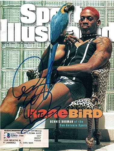 Dennis Rodman İmzalı San Antonio Spurs Sports Illustrated 5/29/95 Beckett Kimliği Doğrulandı-İmzalı NBA Dergileri
