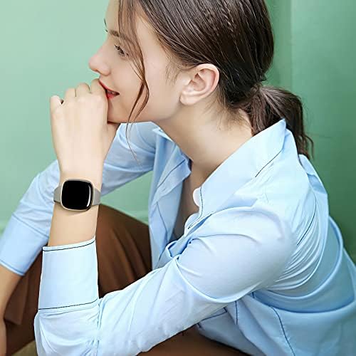Getino ile Uyumlu Fitbit Versa 3 Bantları Fitbit Sense Bantları Kadın Erkek, Dayanıklı Yumuşak Silikon Yedek Bilekliği Kayış