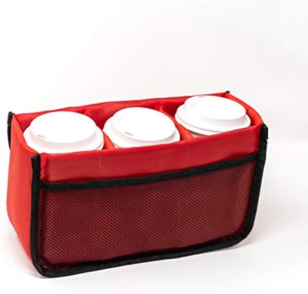 İçecek Caddy Yalıtımlı Portatif İçecek Taşıyıcı - Omuz Askılı Yeniden Kullanılabilir Kahve Fincanı Tutacağı Yiyecek Teslimatı