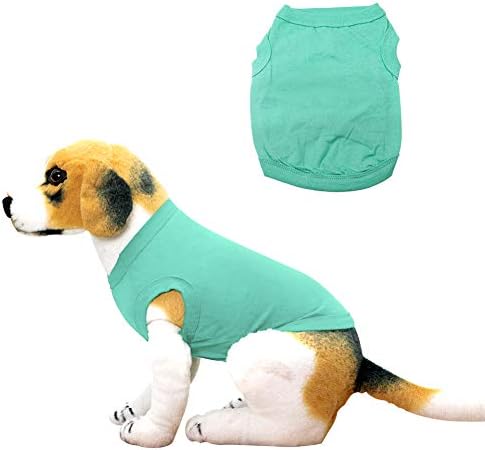 YAODHAOD Düz Renk Köpek T-Shirt Giysi, Pamuk Gömlek Yumuşak ve Nefes, köpek Gömlek Giyim Fit için Küçük Ekstra Küçük Orta Köpek