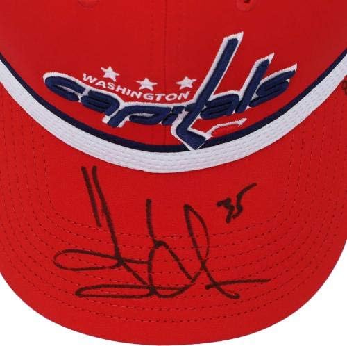 Henrik Lundqvist Washington Capitals İmzalı Kırmızı Fanatik Şapkası-35 İmzalı NHL Şapkalarının Sınırlı Sayıda 35'i