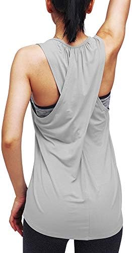 Mippo Egzersiz Tops Kadınlar için Yoga Atletik Gömlek Tank Tops Spor Yaz egzersiz kıyafetleri