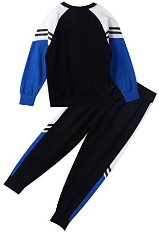 Doomiva Çocuk Boys Uzun Kollu Kazak koşucu pantolonu Set 2 adet Eşofman Kıyafet Aktif Giyim Spor