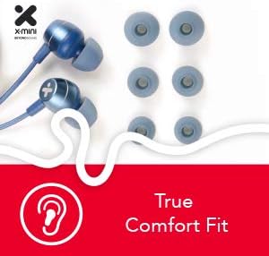 X-Mini NOVA Comfort Fit Kulak İçi Kulaklık Kulaklıkları w Dinamik Sürücü Kristal Netliğinde Ses, iPhone'lar, Samsung, Android
