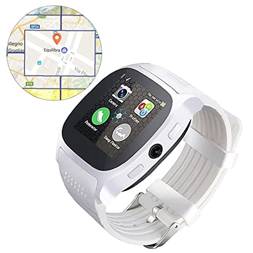 Akıllı saat akıllı saat ile Kamera Bluetooth akıllı bant Desteği SIM TF Kart Çağrı Spor Pedometre için Telefon Beyaz