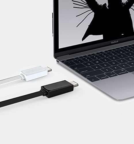 Hızlı Güç Düz USB-C Kablosu USB 3.0 Gigabyte Hızları ve Hızlı Şarj Uyumlu Xiaomi Redmi Note 9S ile Uyumlu! (Siyah 3. 3ft1M)