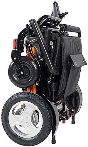 HJLSANXINLINY Otomatik Akıllı Elektrikli Tekerlekli Sandalye Katlanır lamba Taşınabilir Yaşlı Gezgin Katlanır Dinamik Sandalye