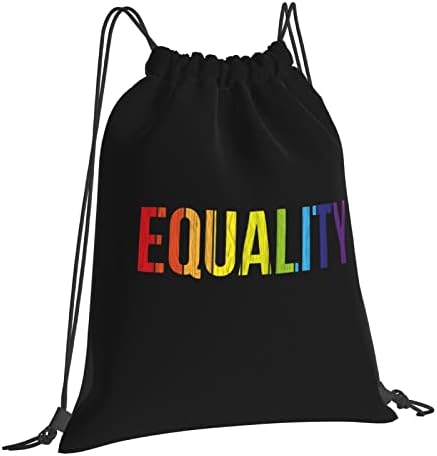 İpli sırt çantası eşitlik Lgbt gökkuşağı Dize çanta Sackpack spor salonu alışveriş Spor Yoga için