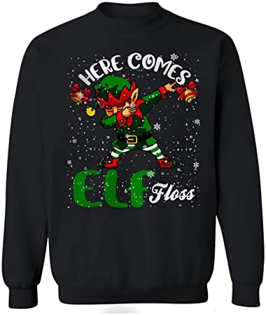 İşte ELF ipi komik Noel ELF ipi ipi sevgilisi eşleşen aile grubu hediyeler Hoodie ve Sweatshirt geliyor