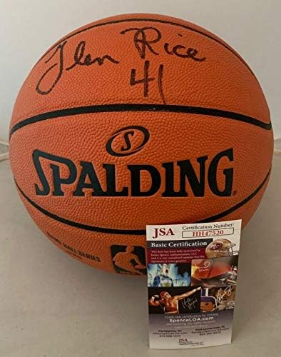 Glen Rice Charlotte Hornets imzalı F / S NBA Çoğaltma Oyunu Basketbol Topu JSA İmzalı Basketballs