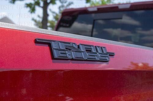 2019-2021 Trail Boss Amblem 3D Rozeti Yan Çıkartması Tabela Sticker Değiştirme için Chevy Silverado 1500 2500 HD (Mat Siyah)