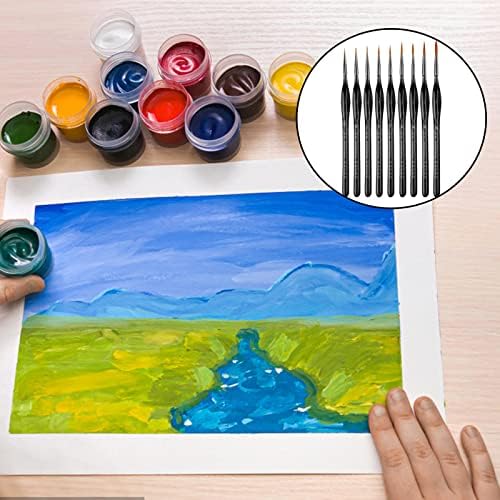 Newmind Detay Boya Fırçaları Set Minyatür Paintbrushes, Sanatçı Komut Liner Araçları için Akrilik Boyama Yağ Suluboya - 9 Fırçalar