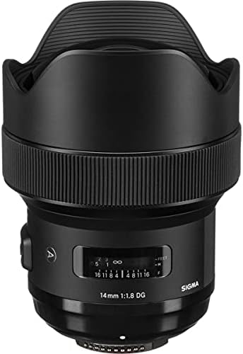 Nikon DSLR Kameralar için Sigma 14mm f / 1.8 DG HSM Sanat Lensi-Esnek Lens Gölgesi ile Paket, Kenko Otomatik Uzatma Tüpü Seti,