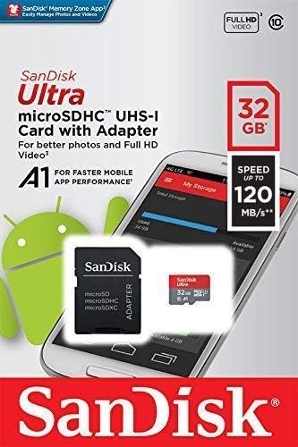 Ultra 32 GB microSDHC Samsung S6310 Artı SanFlash ve SanDisk tarafından Doğrulanmış Çalışır (A1/C10/U1/8 k / 120MBs)